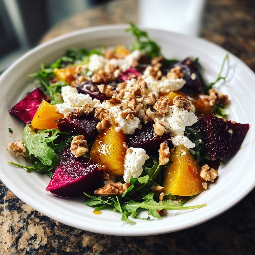 Roasted Beet and Goat Cheese Salad