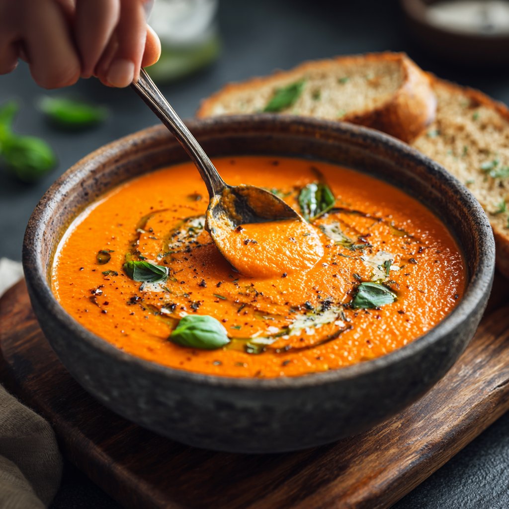 Creamy Tomato Cottage Cheese Soup
