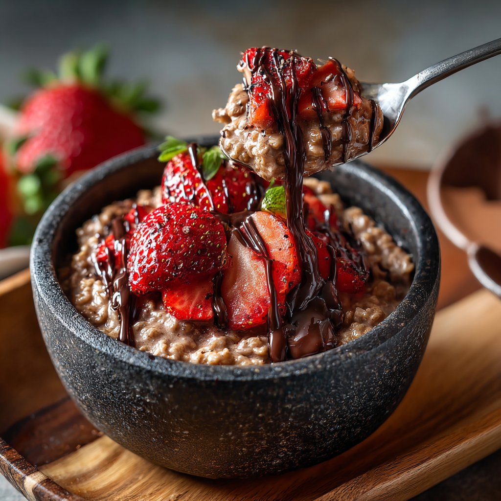 Chocolate Strawberry Oatmeal