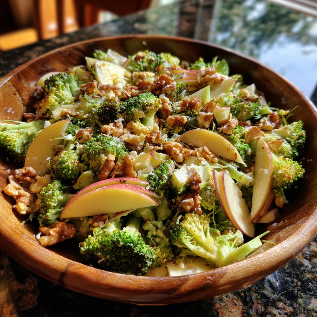Broccoli Apple and Walnut Salad